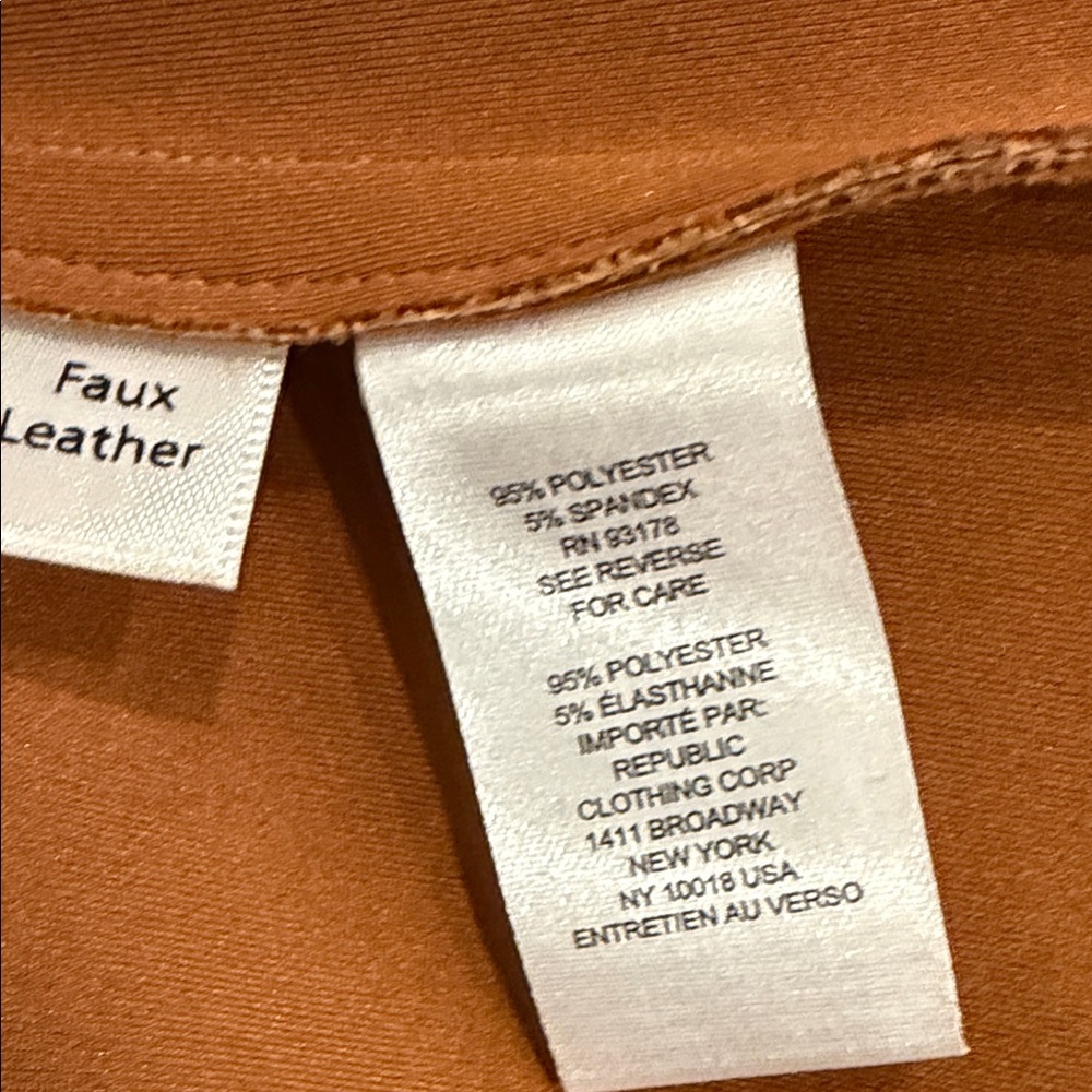 Tahari Camel Faux Suede Draped Moto Jacket Open Front Lightweight Layer Medium - Picture 7 of 8